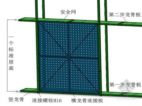 [广东]办公大楼附着式爬架施工方案（防火型全防护智能爬架平台）